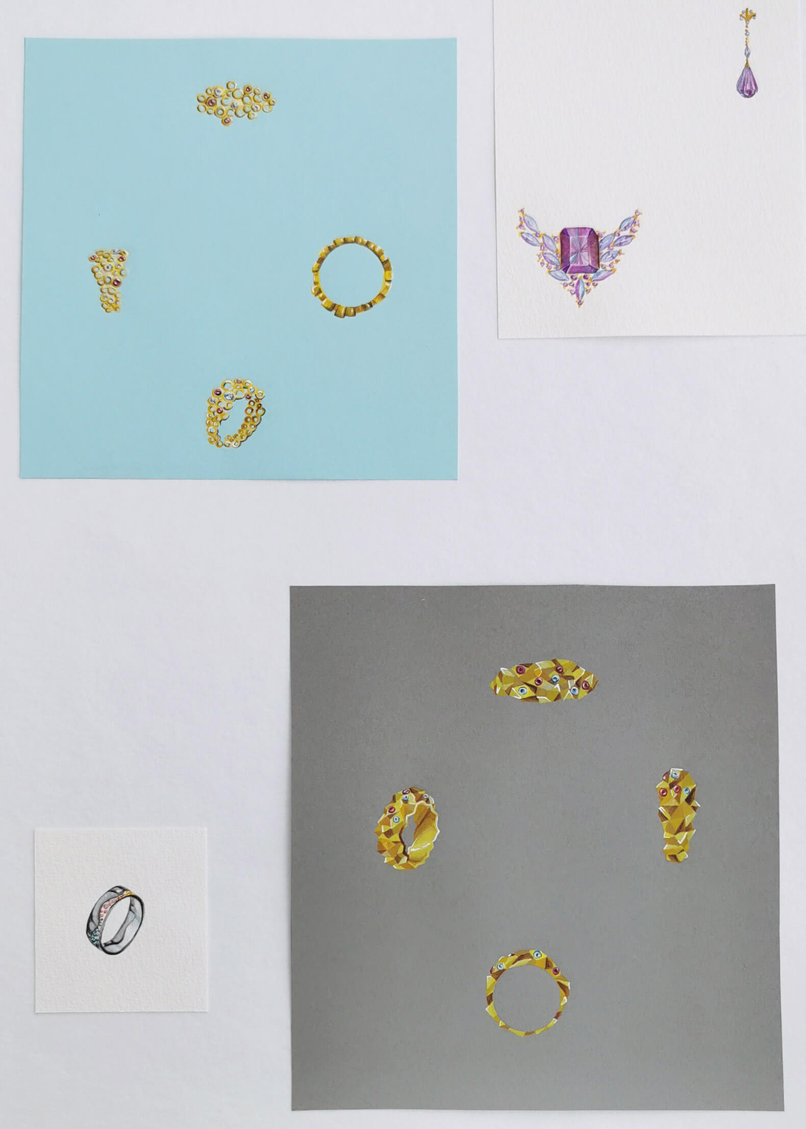 ketches for casted work in gold